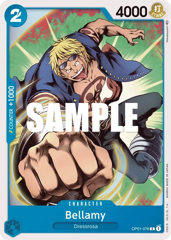 Bellamy #OP01-076 Romance Dawn One Piece card
