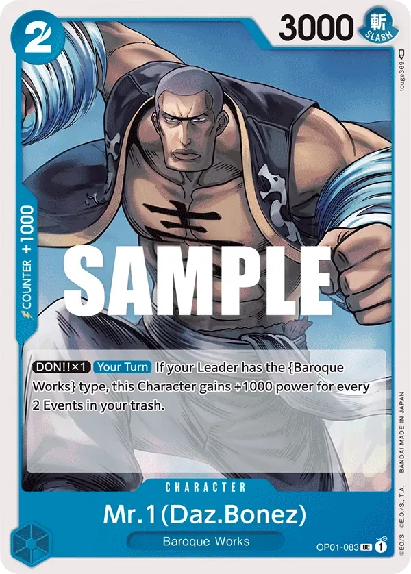 Mr.1(Daz.Bonez) #OP01-083 Romance Dawn One Piece card