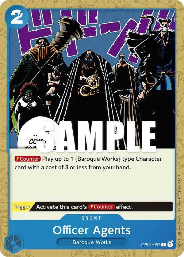 Officer Agents #OP01-087 Romance Dawn One Piece card