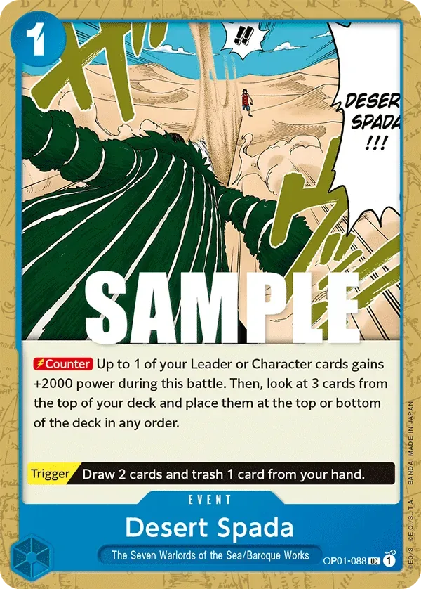Desert Spada #OP01-088 Romance Dawn One Piece card