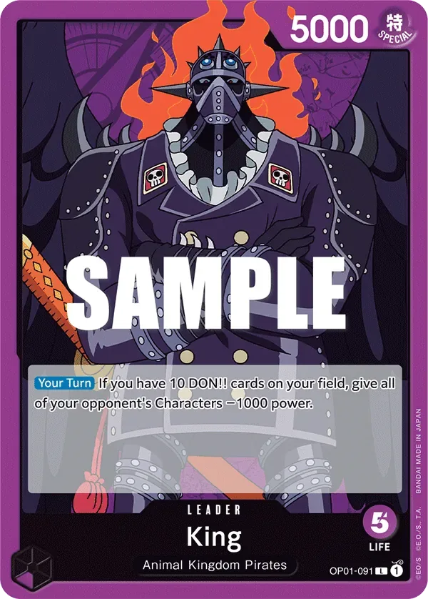 King #OP01-091 Romance Dawn One Piece card