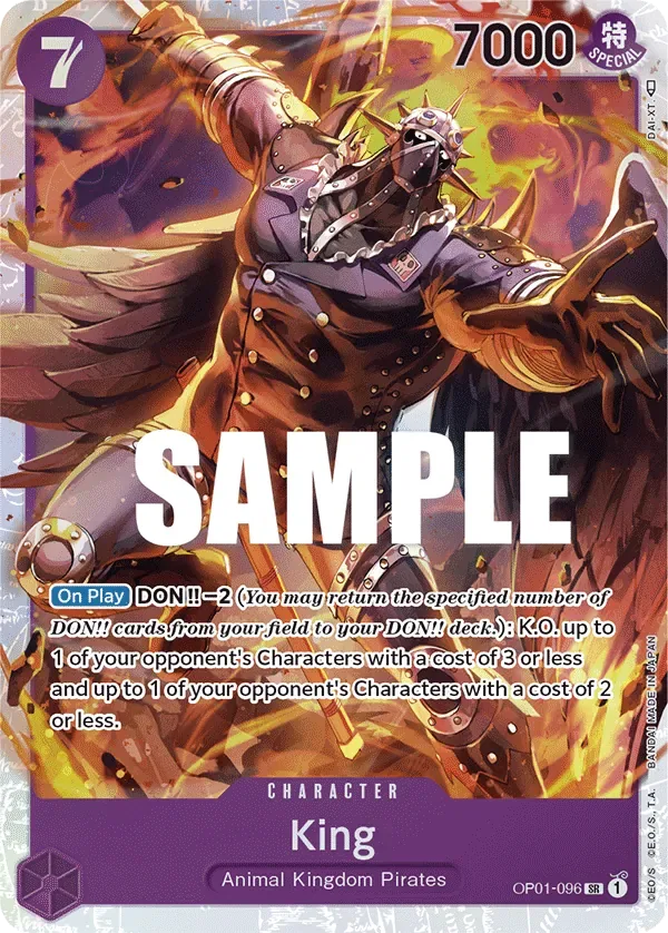 King #OP01-096 Romance Dawn One Piece card