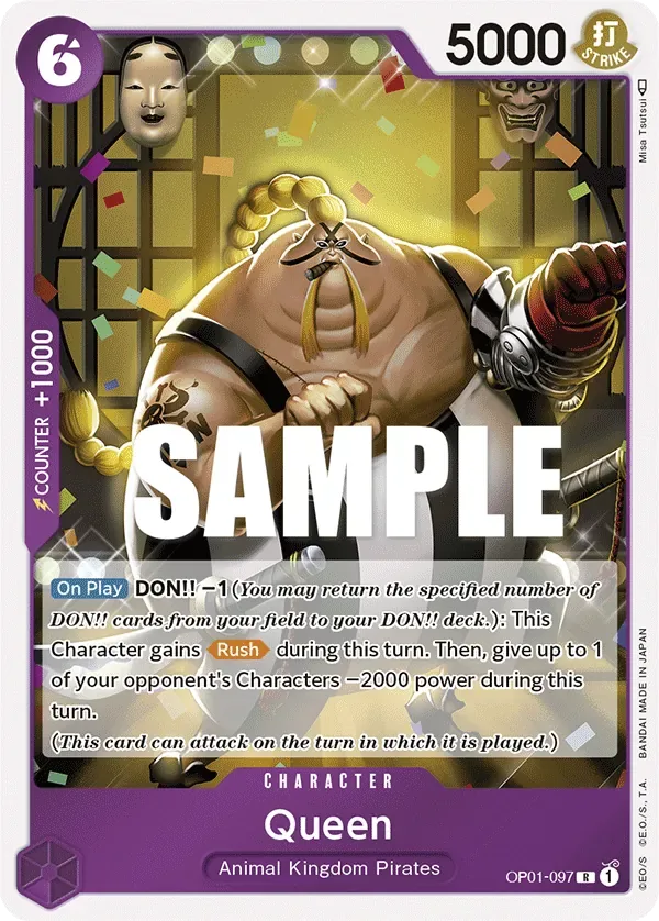 Queen #OP01-097 Romance Dawn One Piece card