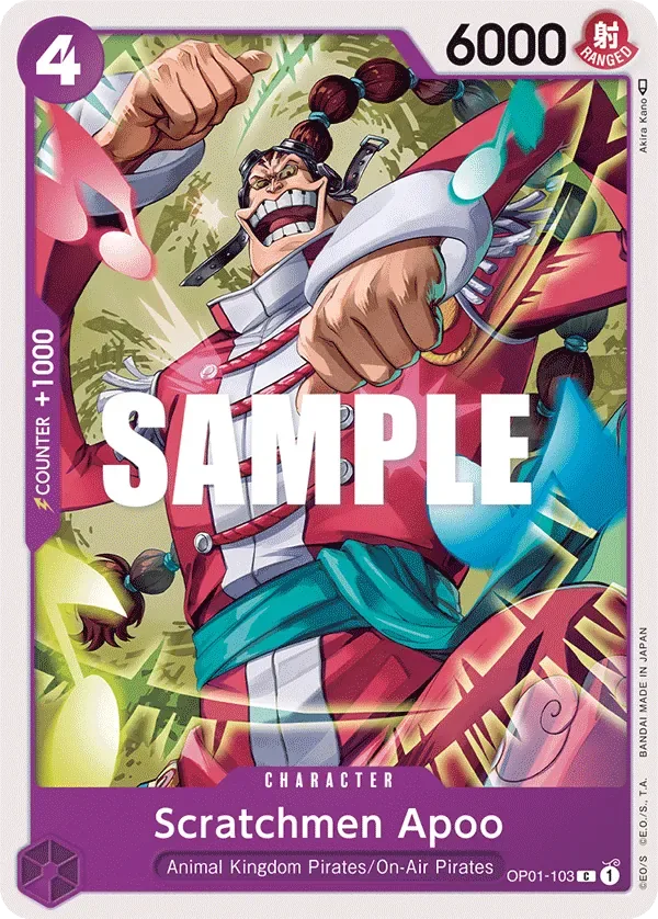 Scratchmen Apoo #OP01-103 Romance Dawn One Piece card
