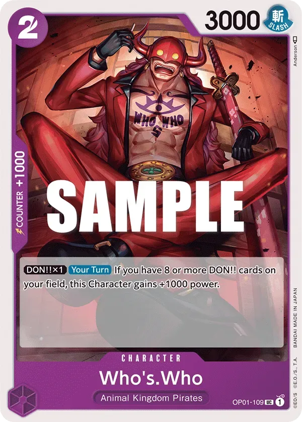 Who's.Who #OP01-109 Romance Dawn One Piece card