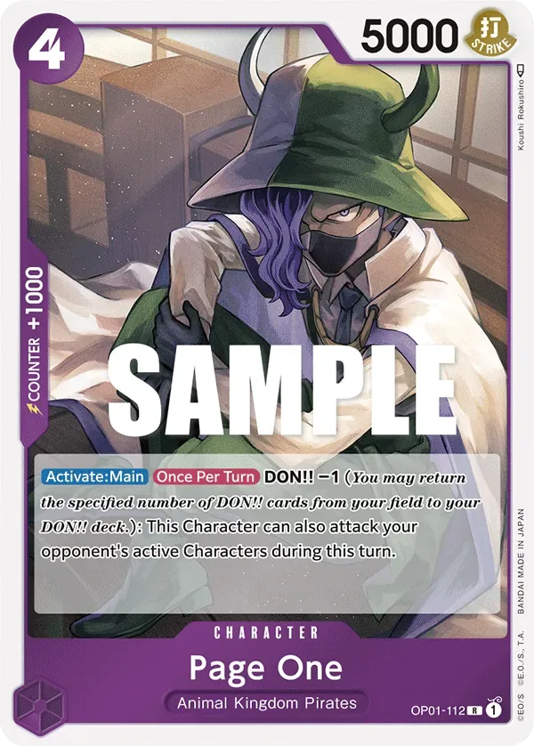 Page One #OP01-112 Romance Dawn One Piece card