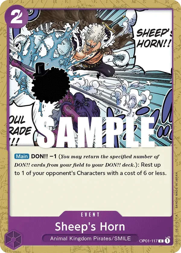 Sheep's Horn #OP01-117 Romance Dawn One Piece card