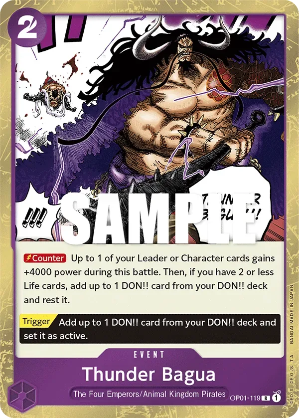 Thunder Bagua #OP01-119 Romance Dawn One Piece card