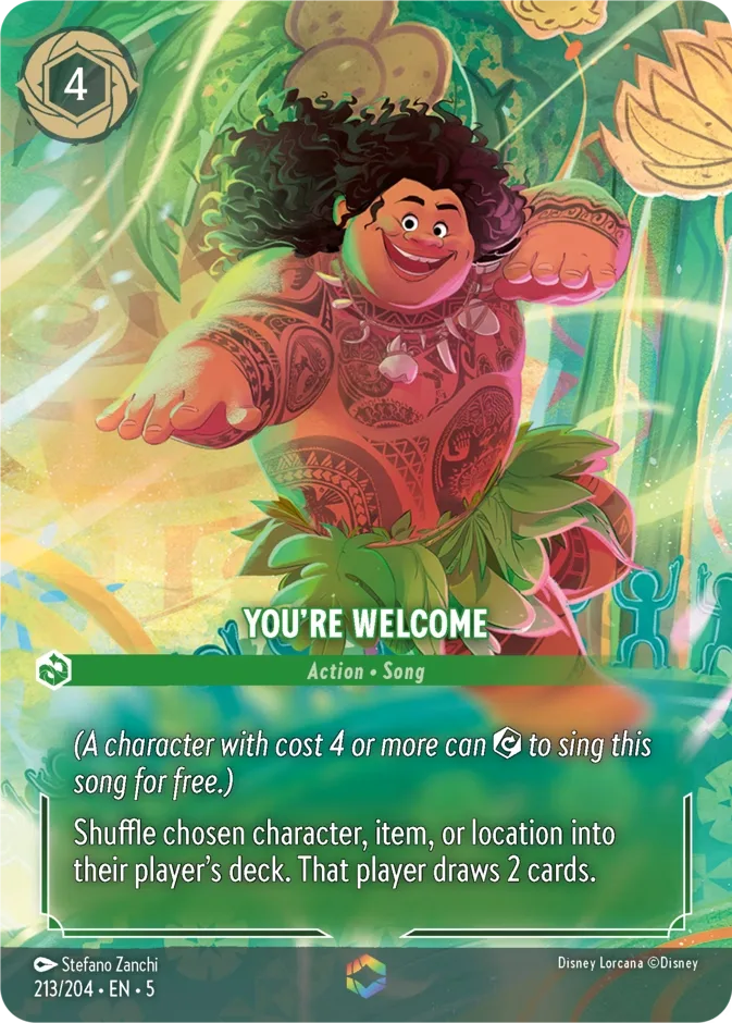 You're Welcome #213 Shimmering Skies Disney Lorcana card