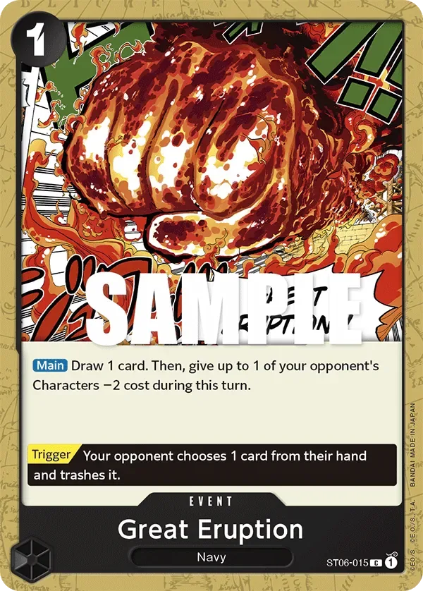Great Eruption #ST06-015 Absolute Justice One Piece card
