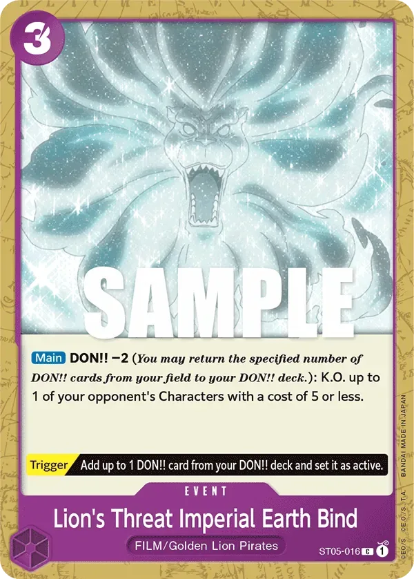 Lion's Threat Imperial Earth Bind #ST05-016 ONE PIECE FILM edition One Piece card