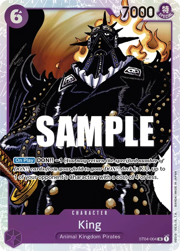 King #ST04-004 Animal Kingdom Pirates One Piece card