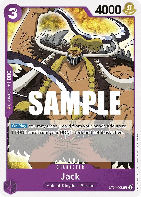 Jack #ST04-008 Animal Kingdom Pirates One Piece card