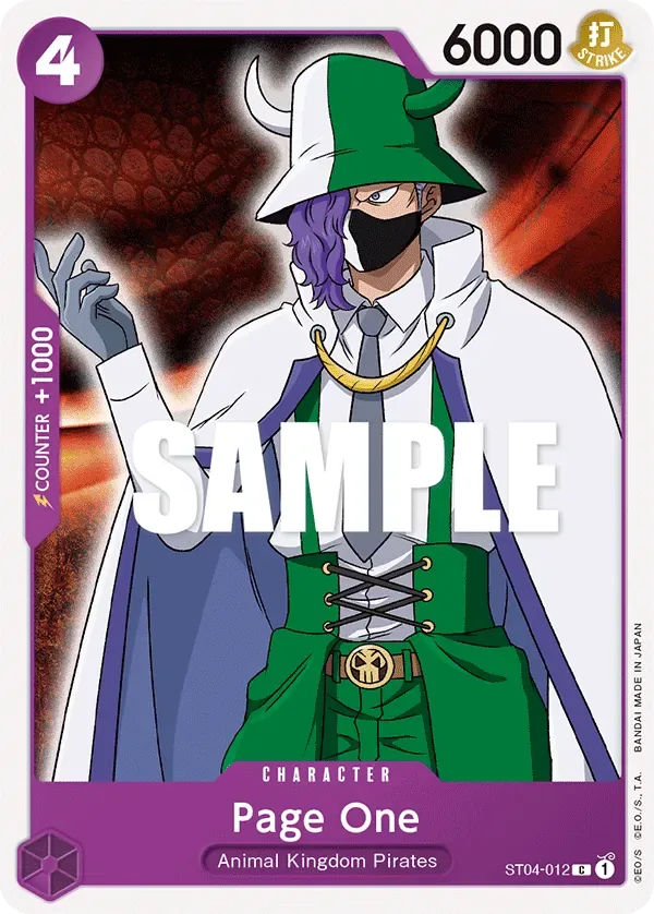Page One #ST04-012 Animal Kingdom Pirates One Piece card