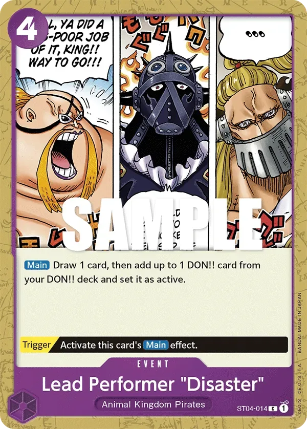Lead Performer "Disaster" #ST04-014 Animal Kingdom Pirates One Piece card