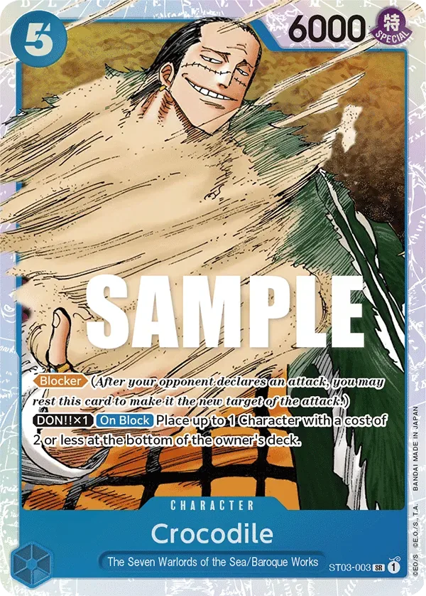 Crocodile #ST03-003 The Seven Warlords of the Sea One Piece card