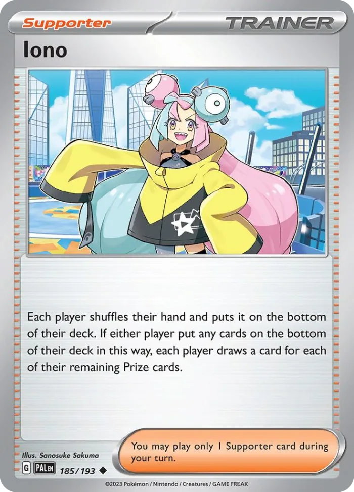 Iono #185 Paldea Evolved Pokemon card