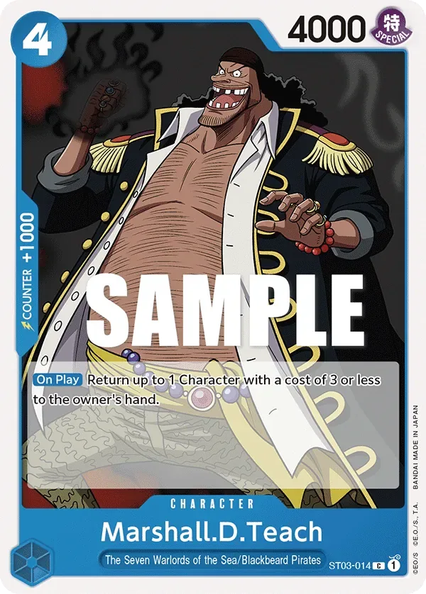 Marshall.D.Teach #ST03-014 The Seven Warlords of the Sea One Piece card