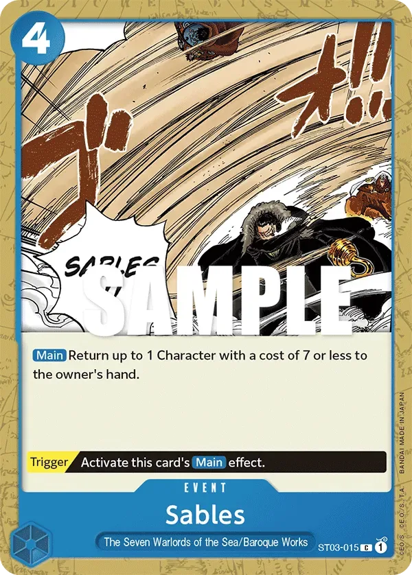 Sables #ST03-015 The Seven Warlords of the Sea One Piece card