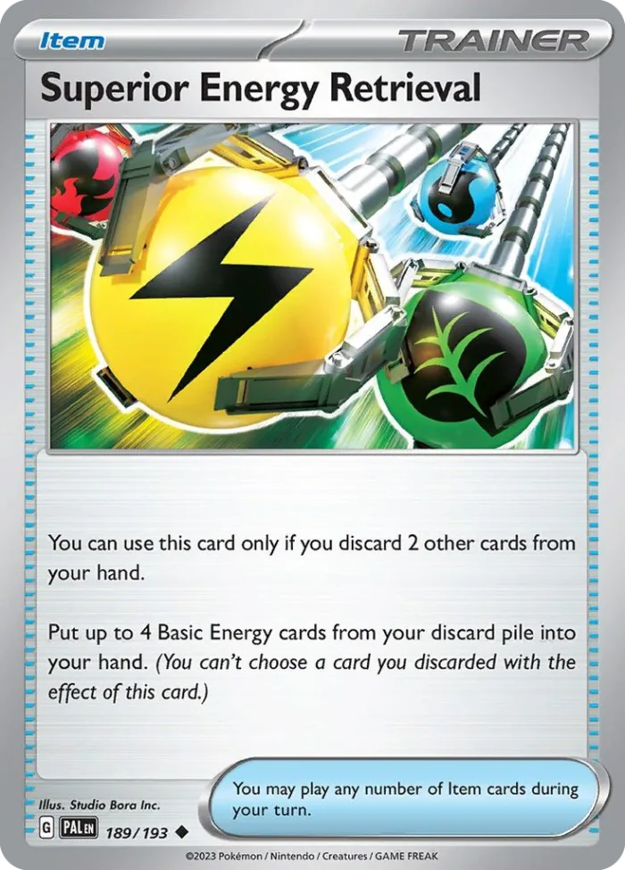 Superior Energy Retrieval #189 Paldea Evolved Pokemon card