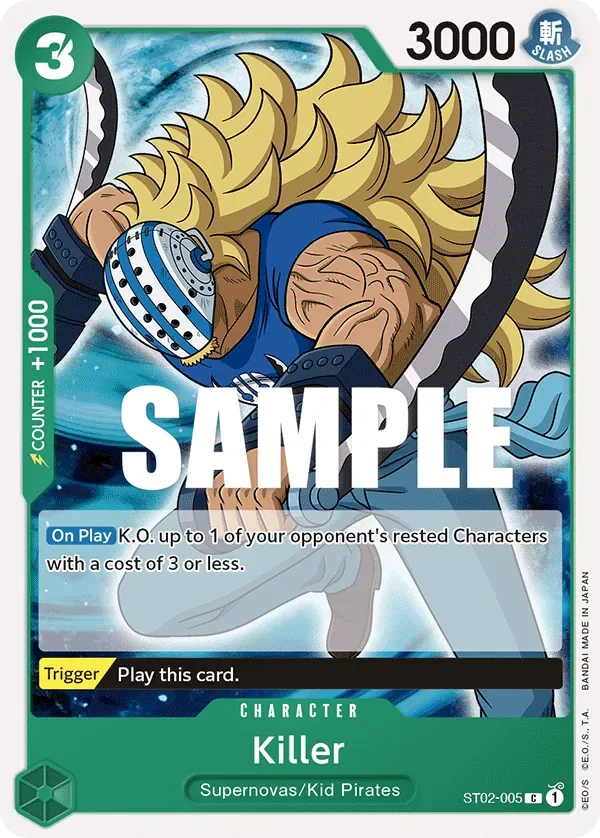 Killer #ST02-005 Worst Generation One Piece card