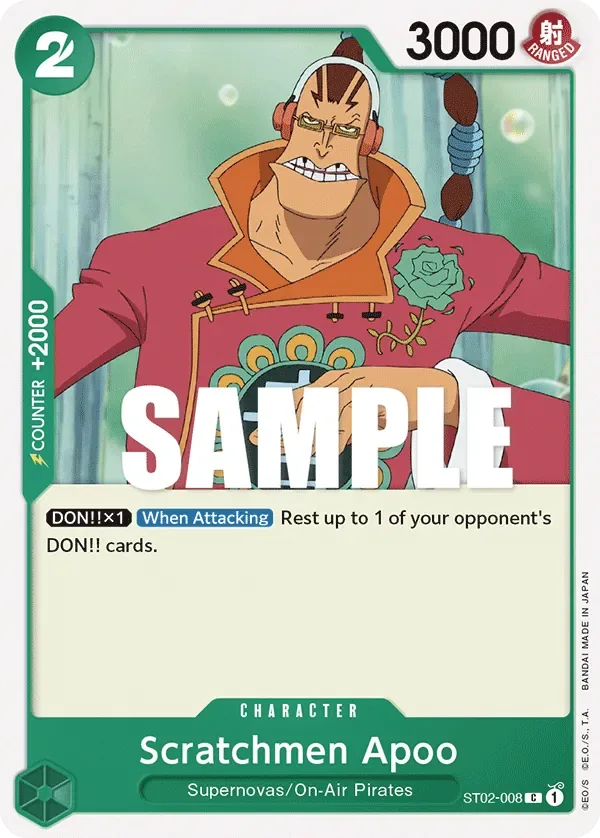 Scratchmen Apoo #ST02-008 Worst Generation One Piece card