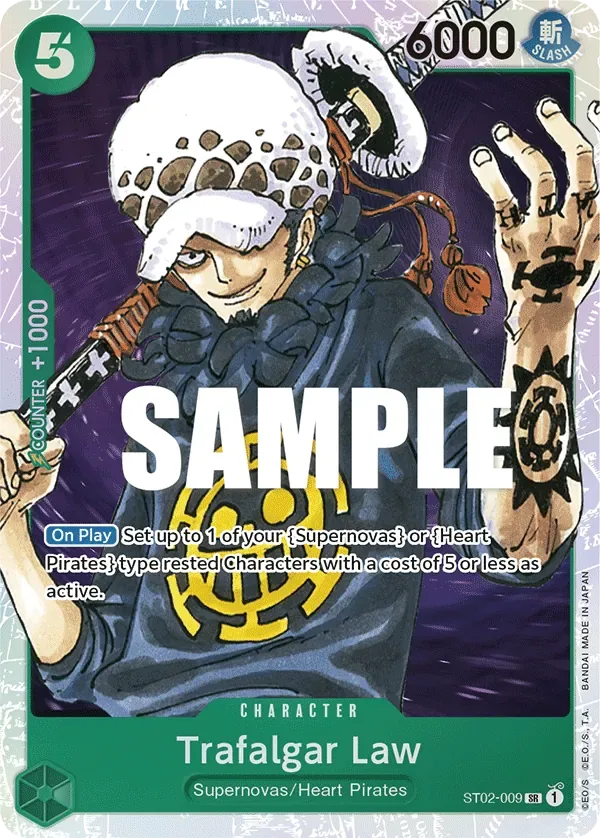 Trafalgar Law #ST02-009 Worst Generation One Piece card