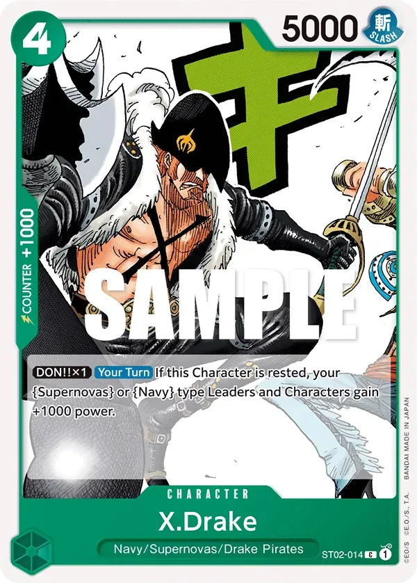 X.Drake #ST02-014 Worst Generation One Piece card