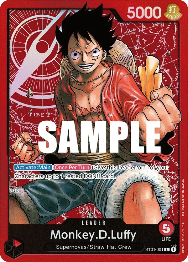 Monkey.D.Luffy #ST01-001 Straw Hat Crew One Piece card