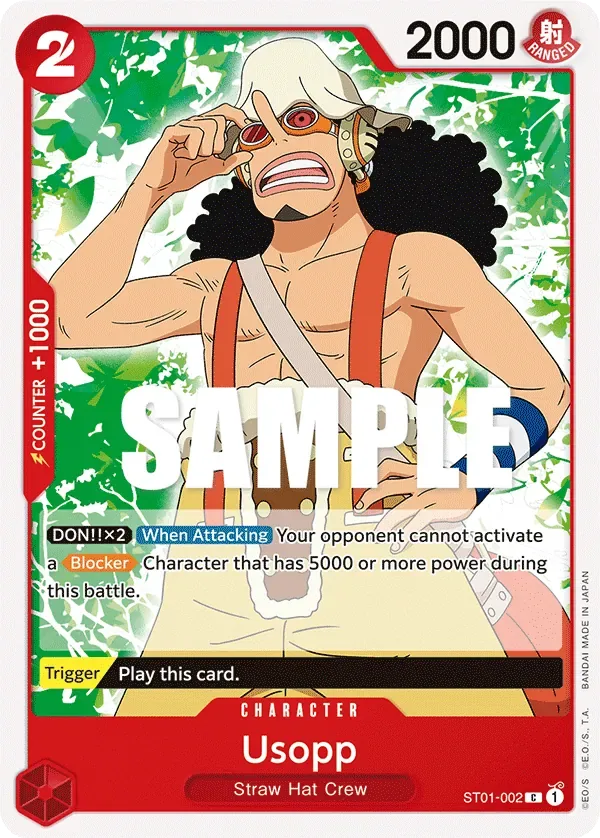 Usopp #ST01-002 Straw Hat Crew One Piece card