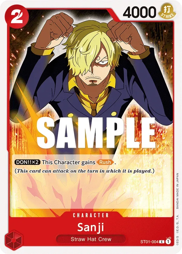 Sanji #ST01-004 Straw Hat Crew One Piece card