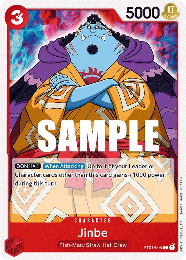 Jinbe #ST01-005 Straw Hat Crew One Piece card