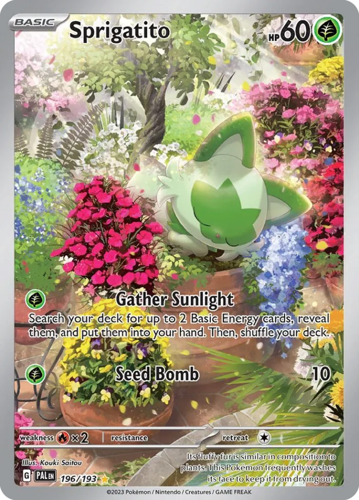 Sprigatito #196 Paldea Evolved Pokemon card