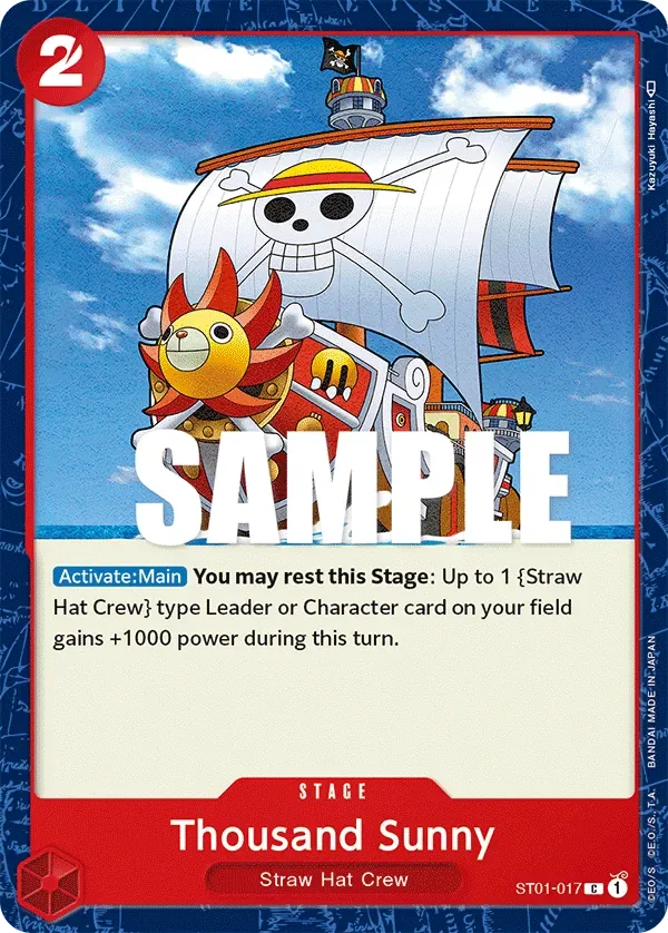 Thousand Sunny #ST01-017 Straw Hat Crew One Piece card