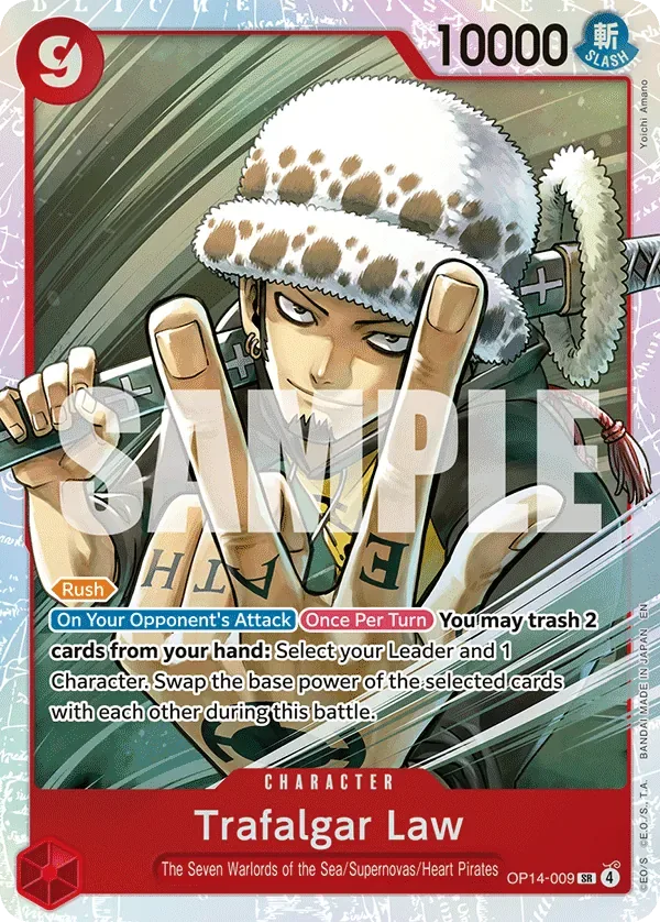Trafalgar Law #OP14-009 The Azure Sea's Seven One Piece card