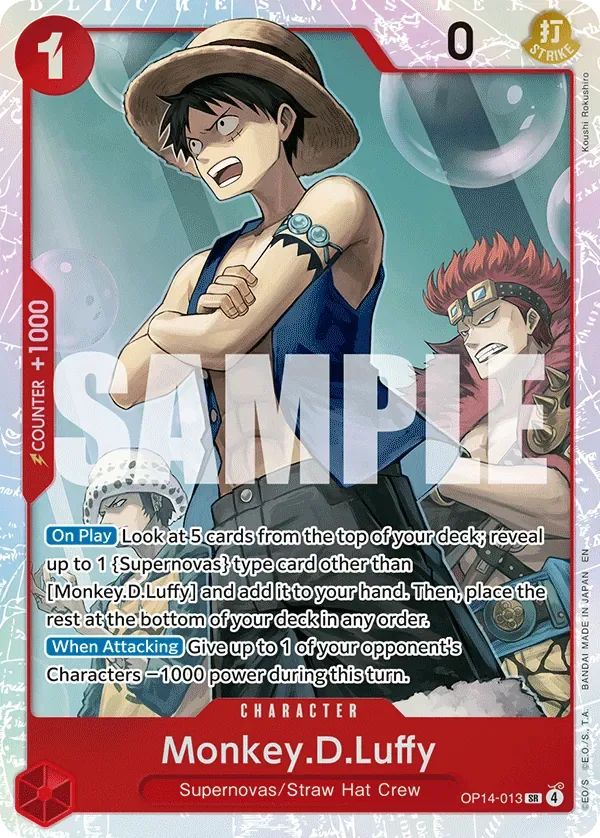Monkey.D.Luffy #OP14-013 The Azure Sea's Seven One Piece card