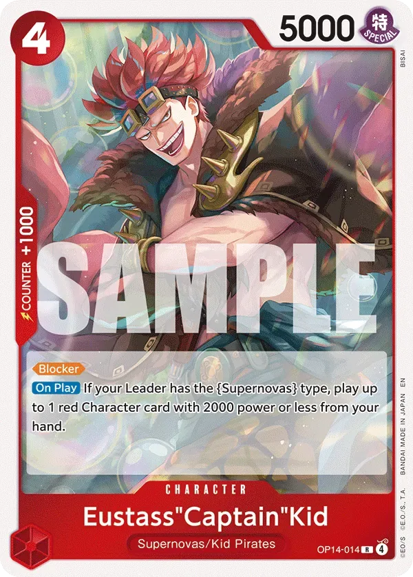 Eustass"Captain"Kid #OP14-014 The Azure Sea's Seven One Piece card