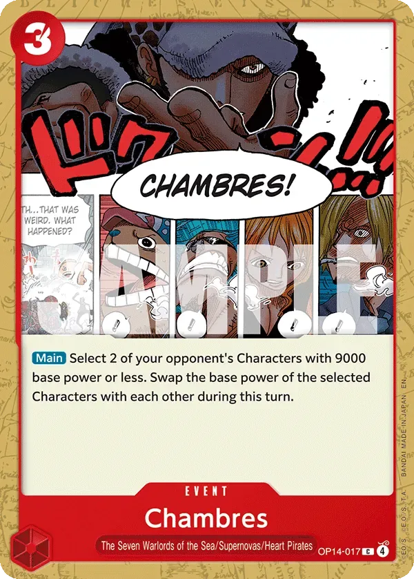 Chambres #OP14-017 The Azure Sea's Seven One Piece card