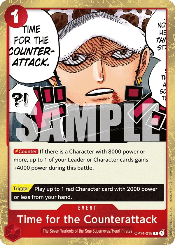Time for the Counterattack #OP14-018 The Azure Sea's Seven One Piece card
