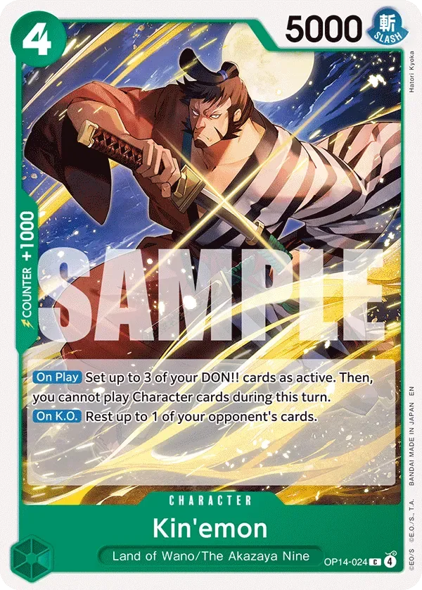 Kin'emon #OP14-024 The Azure Sea's Seven One Piece card