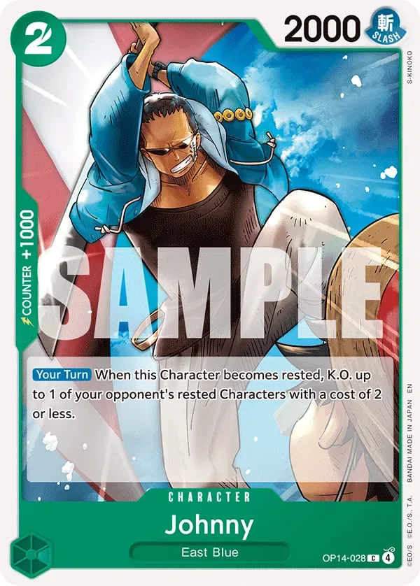 Johnny #OP14-028 The Azure Sea's Seven One Piece card