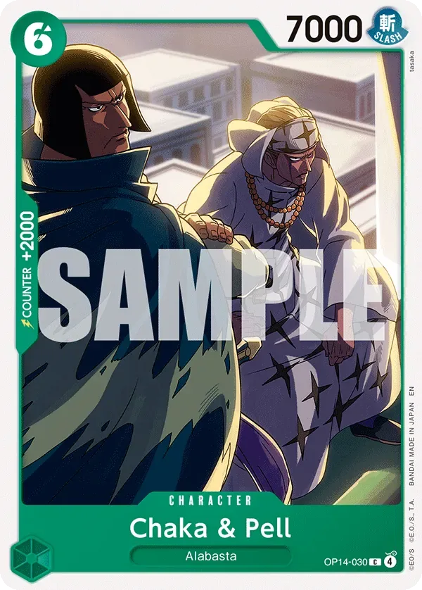 Chaka & Pell #OP14-030 The Azure Sea's Seven One Piece card