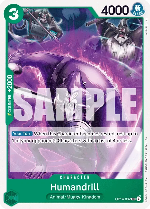 Humandrill #OP14-032 The Azure Sea's Seven One Piece card
