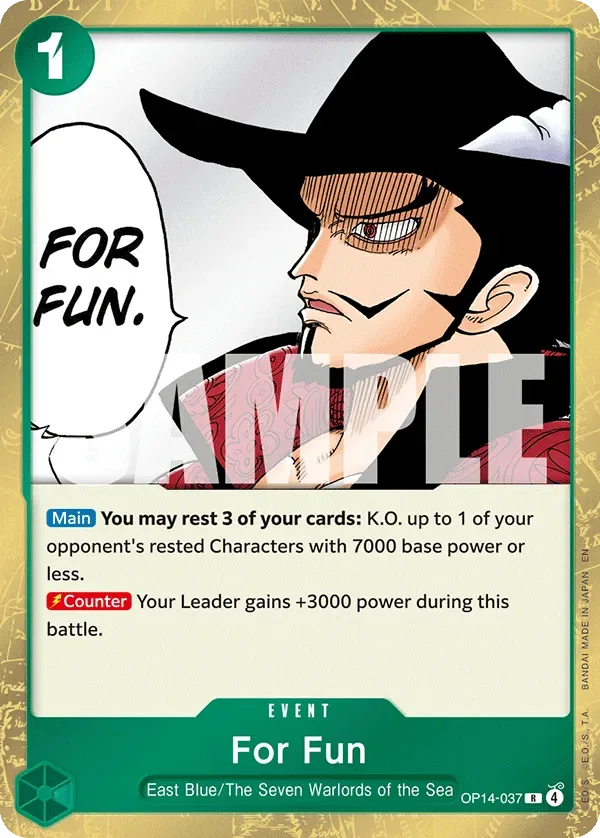 For Fun #OP14-037 The Azure Sea's Seven One Piece card