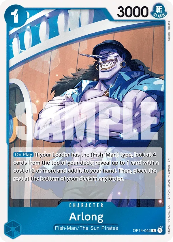 Arlong #OP14-042 The Azure Sea's Seven One Piece card