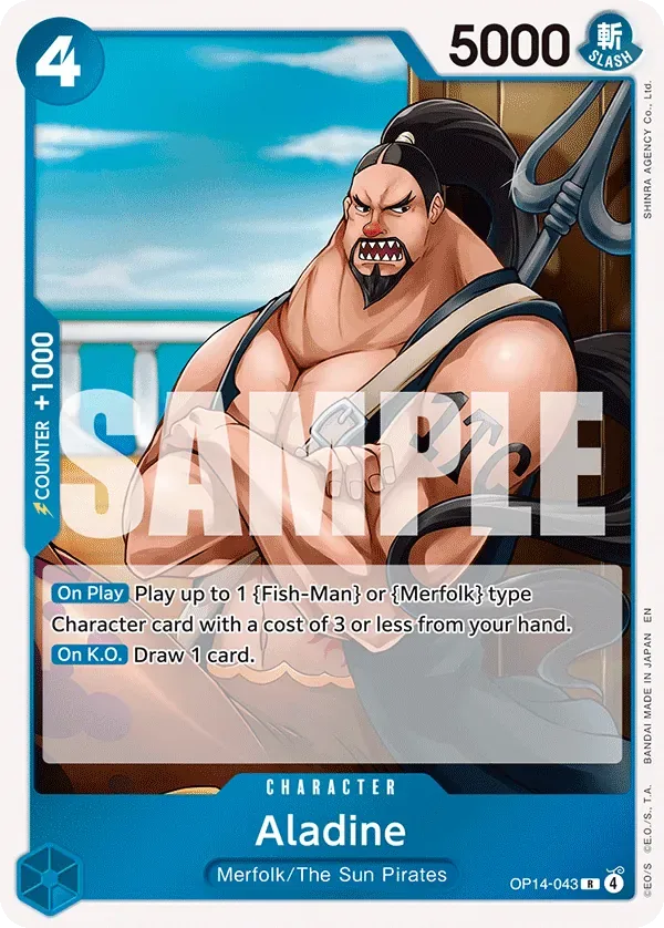 Aladine #OP14-043 The Azure Sea's Seven One Piece card