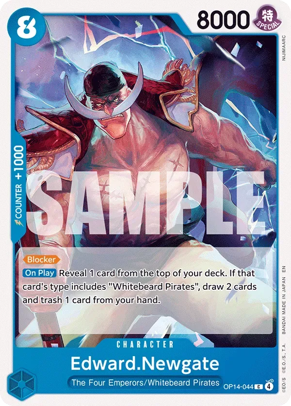 Edward.Newgate #OP14-044 The Azure Sea's Seven One Piece card