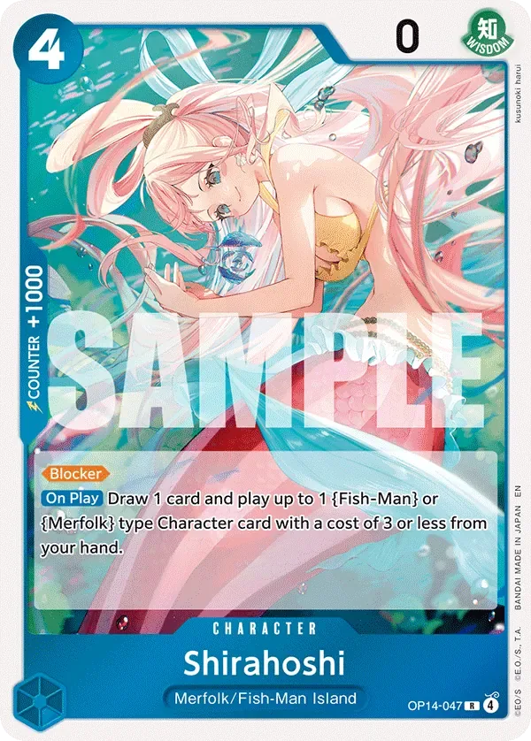 Shirahoshi #OP14-047 The Azure Sea's Seven One Piece card