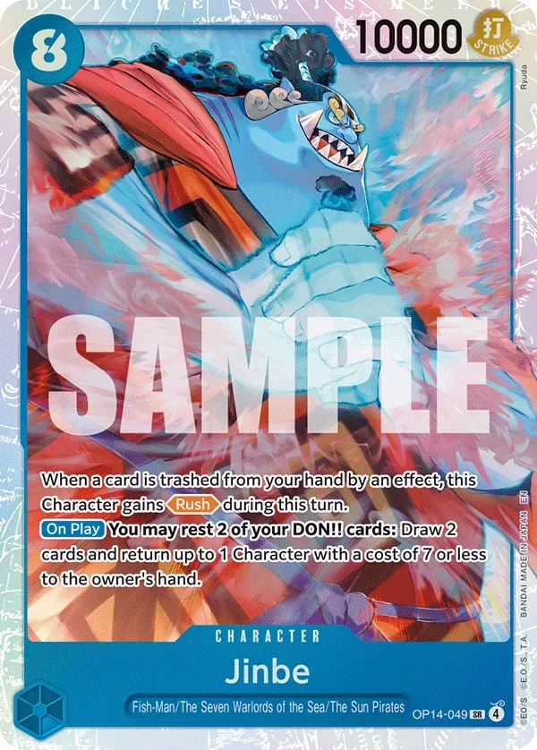 Jinbe #OP14-049 The Azure Sea's Seven One Piece card