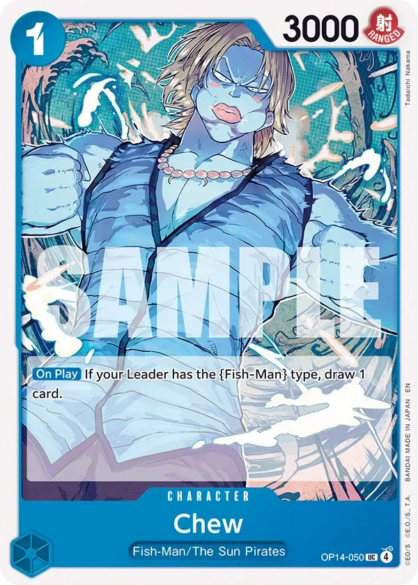 Chew #OP14-050 The Azure Sea's Seven One Piece card